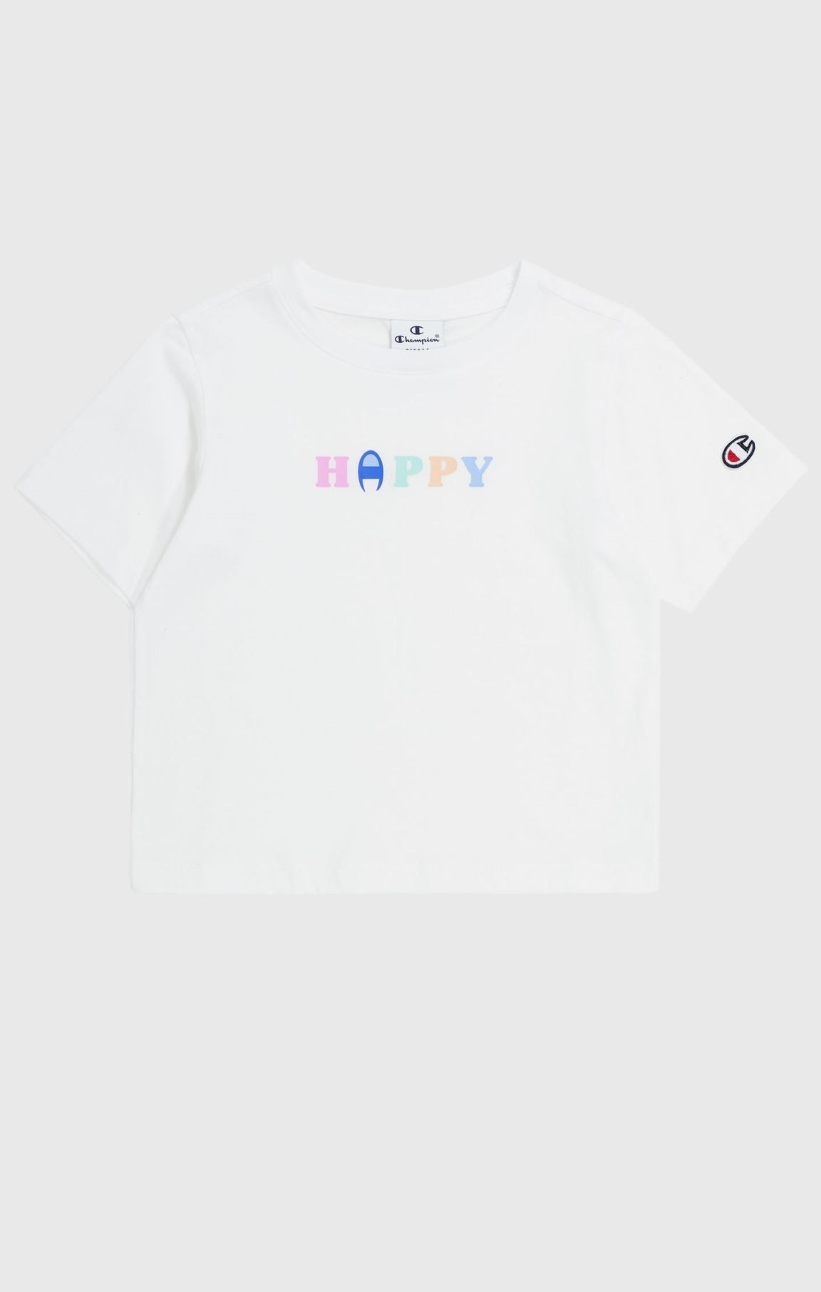Mädchen-T-Shirt mit „Happy“-Grafik
