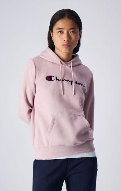 Sweatshirt léger à capuche et logo Champion