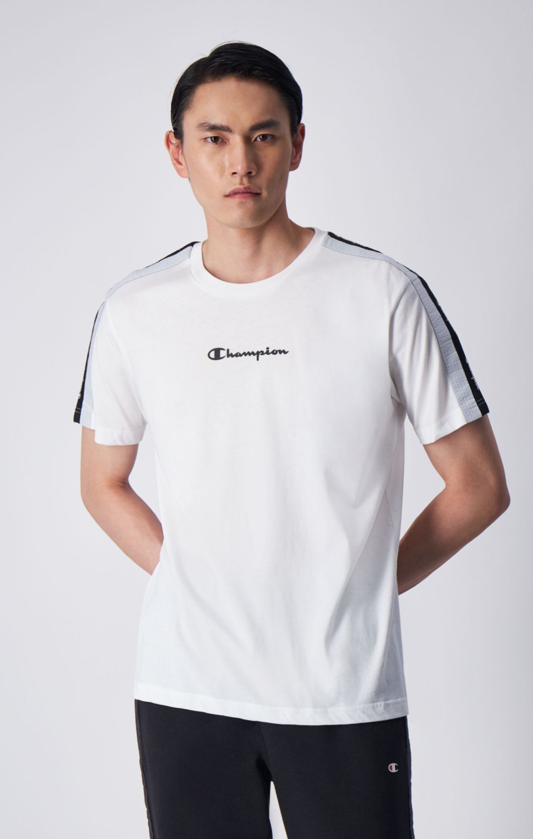 Baumwoll-T-Shirt mit Jacquardband | Champion Deutschland | Sport-T-Shirts